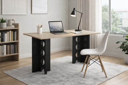 كونسول بسطح خشب بيج