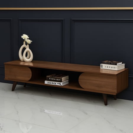 طاولة بلازما خشب بني مقاس 160 سم - بتصميم أنيق وفاخر