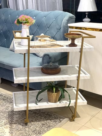 عربة تقديم خشب