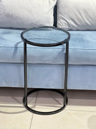 طاولة خدمة أسود زجاج شفاف - متعددة الألوان (TL)