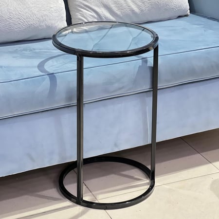 طاولة خدمة أسود زجاج شفاف - متعددة الألوان (TL)