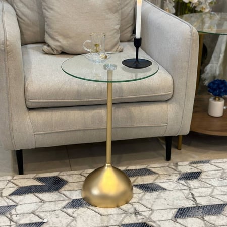 طاولة خدمة زجاج