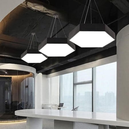 نجف مودرن سقف سداسية اكريليك 3 اضاءات ليد