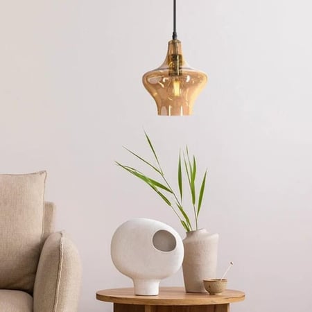 ثريات سقفية مودرن ذهبي اكريليك - انارة معلقة - ثريات مودرن