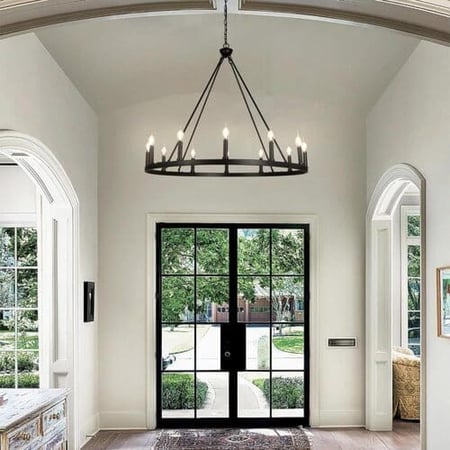 ثريا مودرن علاقي اسود باحجام مختلفة-اضاءة ليد LED