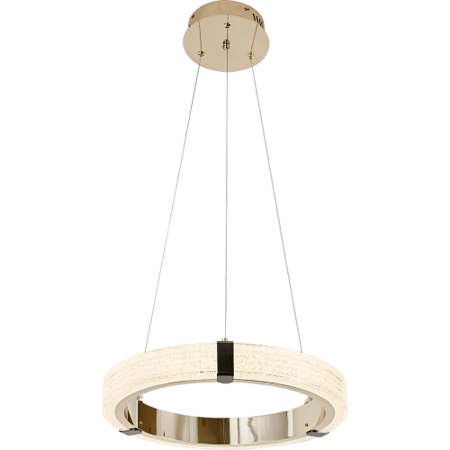 نجفة مودرن دائرية 60 سم اللون ذهبي 3 اضاءات ليد - نجف مودرن - نجف