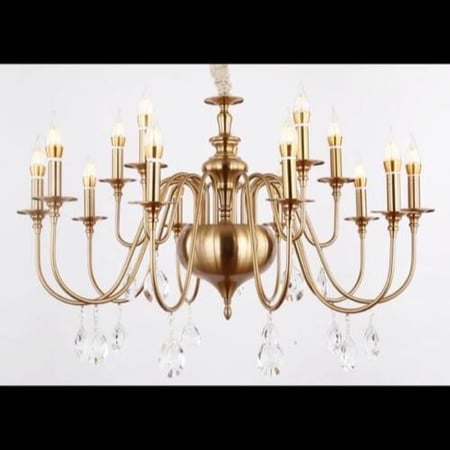 ثريا علاقي كلاسيك شموع ذهبية