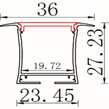 بروفايل ألمنيوم أسود مجرى شريط ليد LED