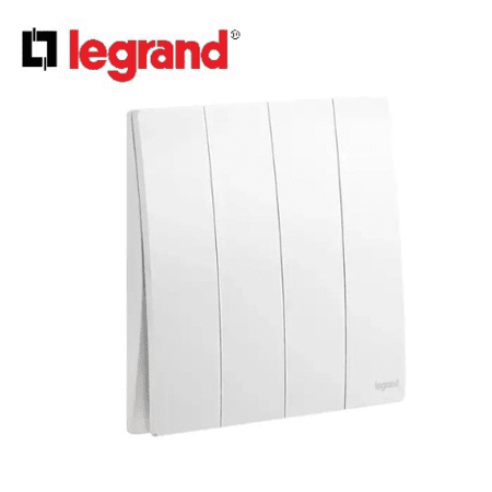 مفتاح رباعي ليجراند ماليا ثنائي الأتجاه 16 امبير 250 فولت أبيض مطفي