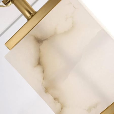 مصباح طاولة طربوش قماش ابيض قاعدة رخام لمبة ليد E27