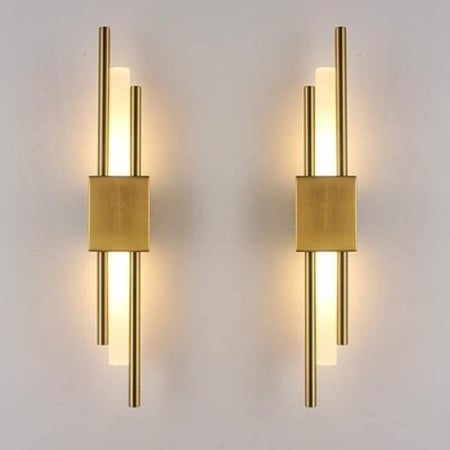 اضاءات جدارية بطارية لمبات شحن مقاس 50 سم لون برونزي