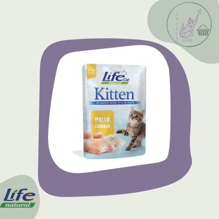 لايف كات طعام رطب اظرف للكيتن بالدجاج  -70g
