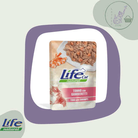 لايف كات طعام رطب اظرف بالسالمون  -70g