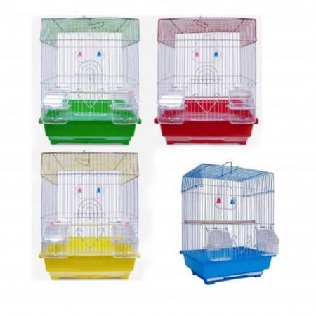 قفص عياشتين ملون لطيور الصغيره