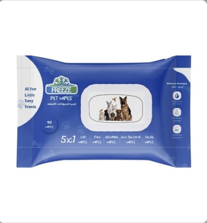 مناديل فريزالمبللة 5*1 للحيوانات الأليفة