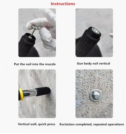 صندوق مسامير المسدس العجيب 100 حبه طويل