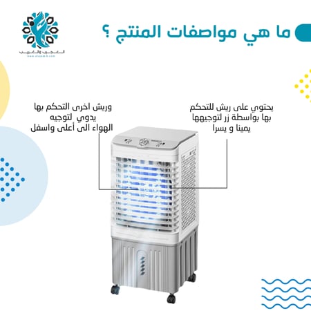 مكيف صحراوي على ولاعة السيارة وكهرب البيت  20 لتر