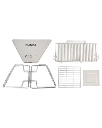 منقل الشوي العجيب قابل للطي من الستانلس ستيل - متجر العجيب والغريب