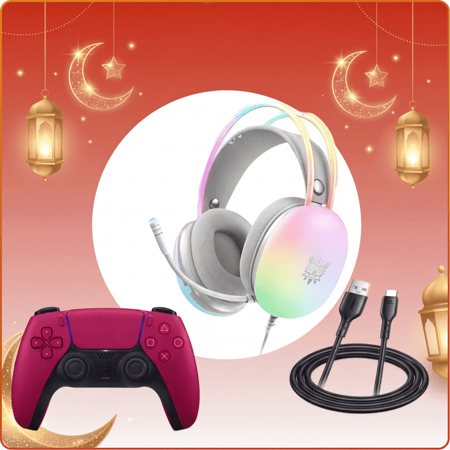 عرض العيد   يد معدله قير كلكات ماوس وقير مغناطيس + سماعه قيمني  + شاحن يد سوني