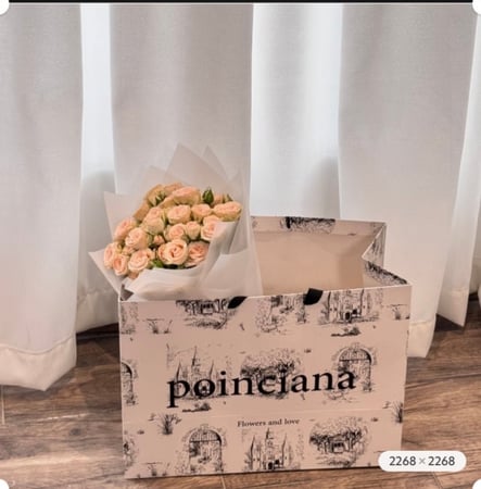 ١٠ اغصان بتغليف بونسيانا |10 SPRAY ROSE POINCIANA COVER