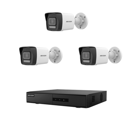 كاميرا مراقبة هيق فيجن iP دقة 6 ميجا (بكج 3 كاميرات مع الملحقات)