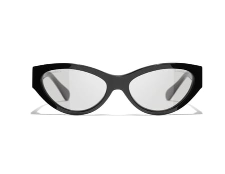 CHANEL CAT EYE SUNGLASSES نظارات شانيل شمسية بإطار عيون القطة أسود