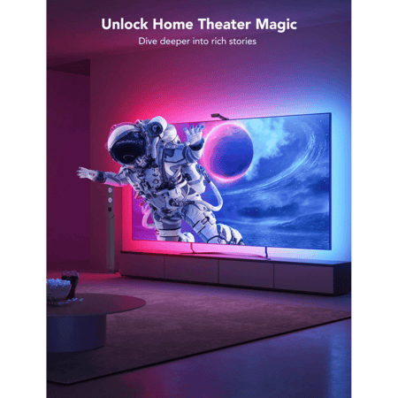 قوفي T2 شريط ليد ذكي تفاعلي مع كاميراتين 75-85 بوصة