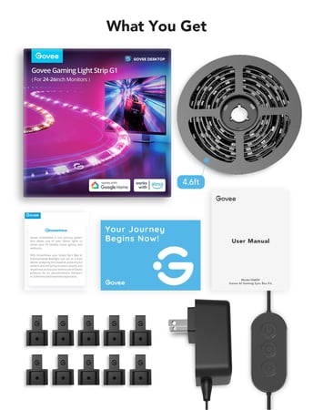 قوفي G1 شريط ليد ذكي تفاعلي 24-26 بوصة