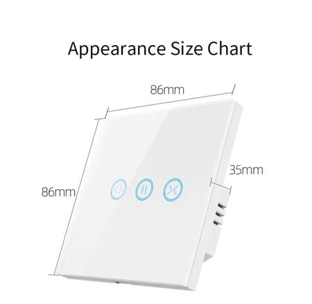 مفتاح ذكي للتحكم بالستارة او الشتر - اسود