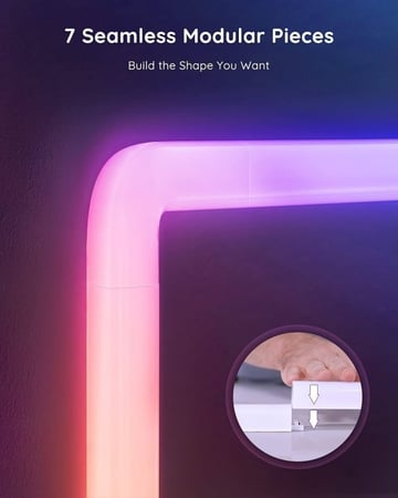 قوفي قلايد اضاءة جدارية تفاعلية 6+1 قطع