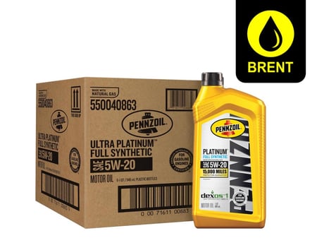 زيت بنزويل 5W20 بلاتينيوم تخليقي با الكامل 15 الف ميل Penzoil العدد 6 حبات