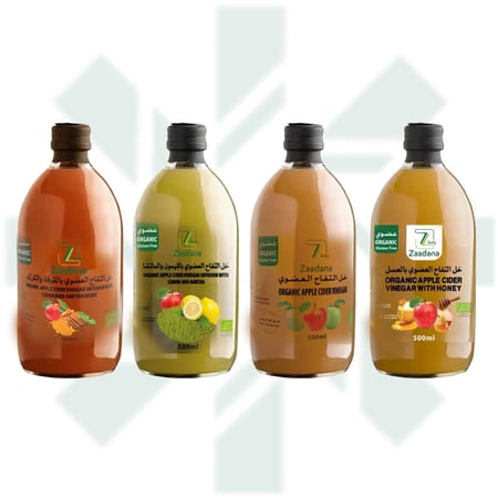 باكج خل التفاح العضوي – ٤ نكهات طبيعية لصحة متكاملة