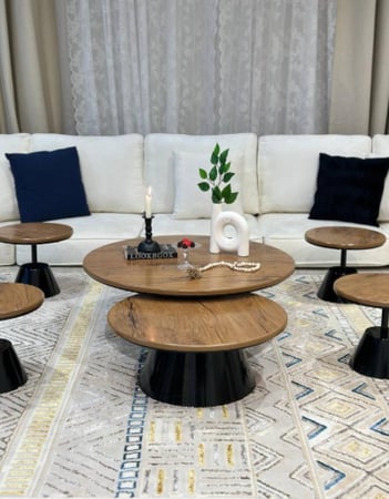 طقم طاولات 6 قطعه ارضي