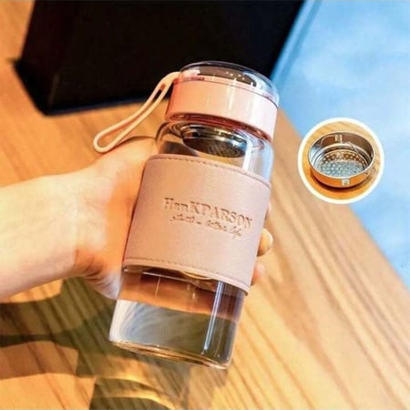 كوب شاي زجاجي محمول 340 مل