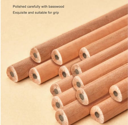 أقلام رصاص مثلثيه – 6 قطع + براية