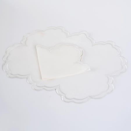 White linen butterfly set