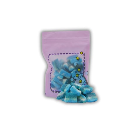 جلي شرائح البطيخ الزرقاء بذرات السكر