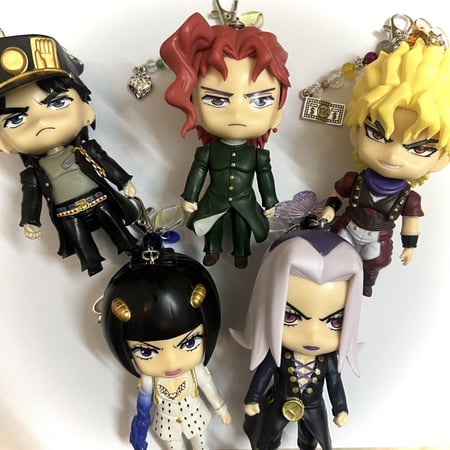 jojo’s bizzare adventure keychains/bagcharms
