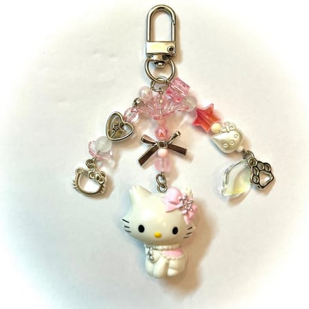 Pink gotochi keychains