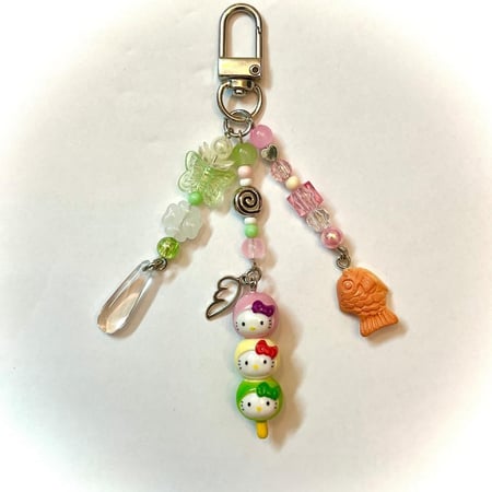 Food gotochi hello kitty keychain