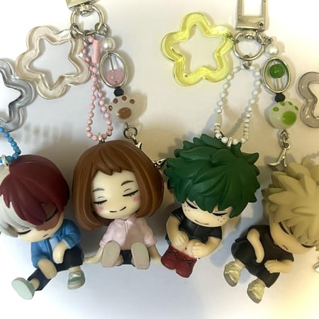 MHA casual sleeping keychains