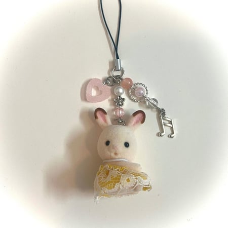 Authentic sylvanian family baby piano phonecharm