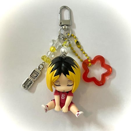 Haikyuu sleeping keychains/bag charms