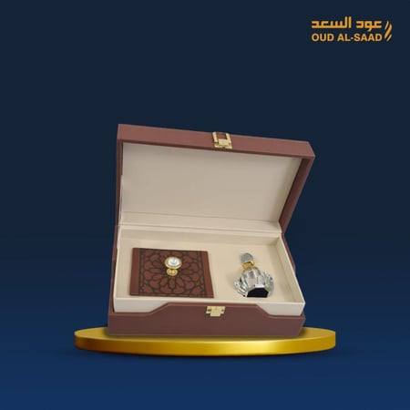 صندوق إهداء عود وكرستالة دهن عود فارغ