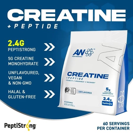 APPLIED CREATINE + PEPTIDE UNFLAVOURED PEPTIDE 444G