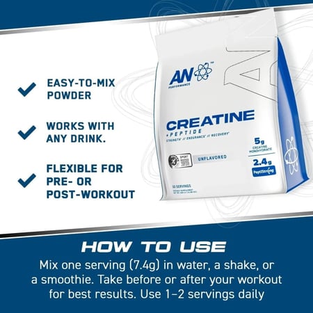 APPLIED CREATINE + PEPTIDE UNFLAVOURED PEPTIDE 444G