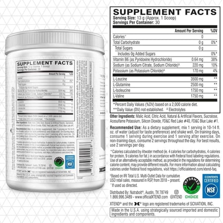 SCIVATION XTEND BCAA KNOCKOUT FRUIT PUNCH 30 SERV