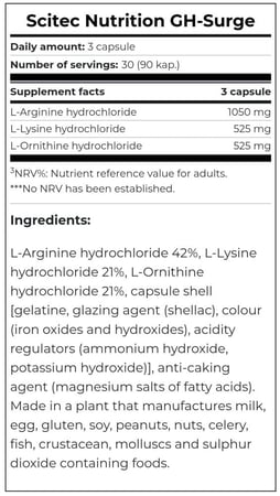 SCITEC GH SURGE 90 CAPS