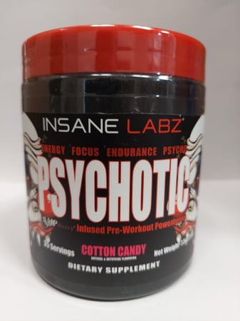 INSANE LABZ PSYCHOTIC BLACK COTTON CANDY 35 SERV