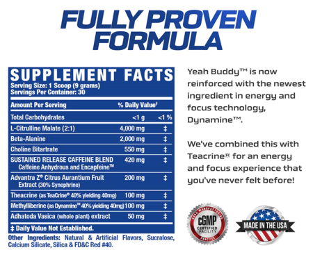 RC YEAH BUDDY CHEERY LIMEADE 240G, 30 SERV